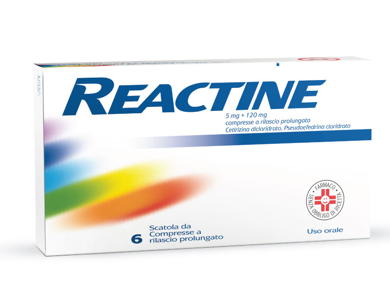 REACTINE*6CPR 5MG+120MG RP - Farmadott.it