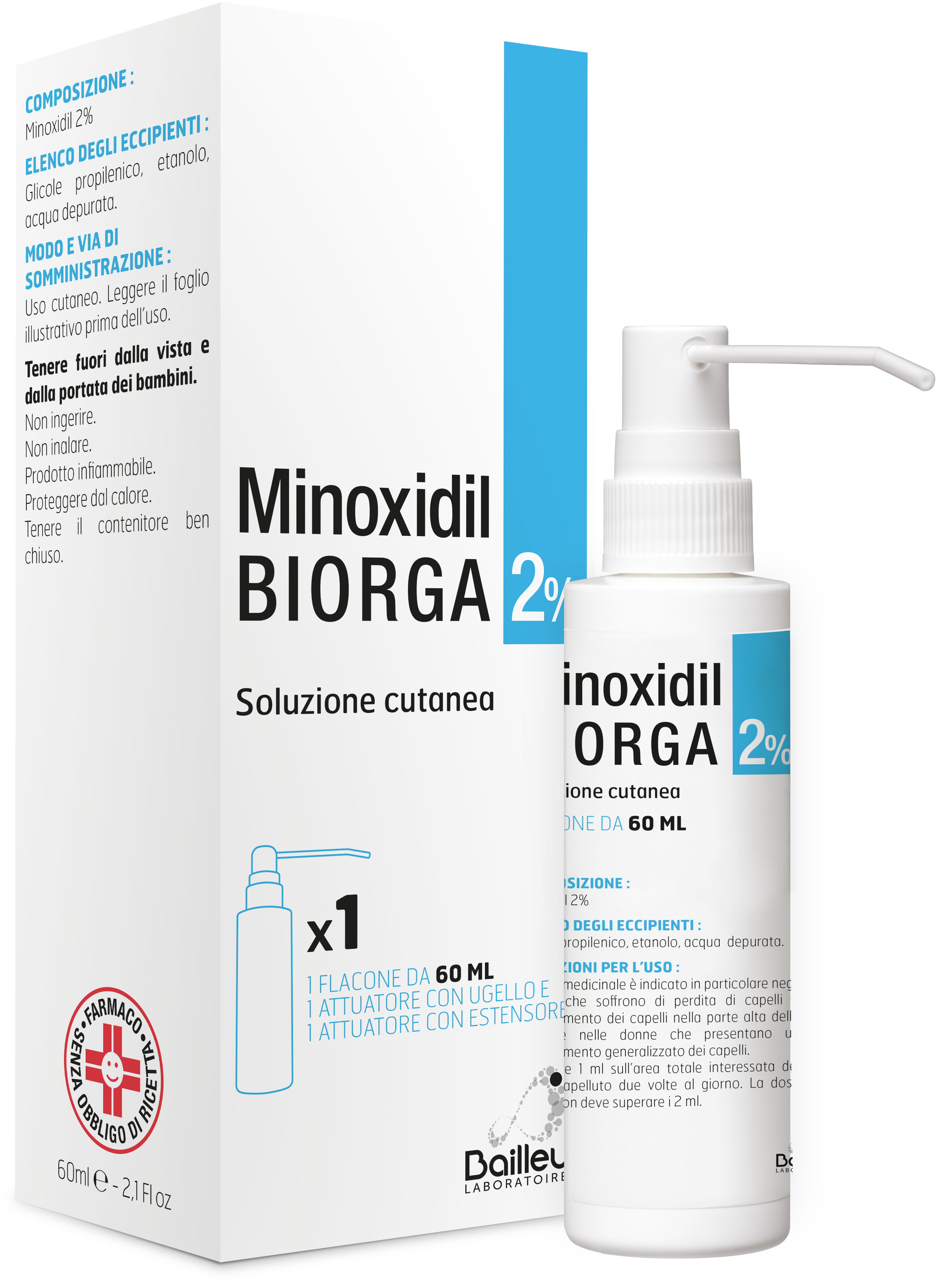MINOXIDIL BIORGA*SOL CUT60ML2% - Farmadott.it