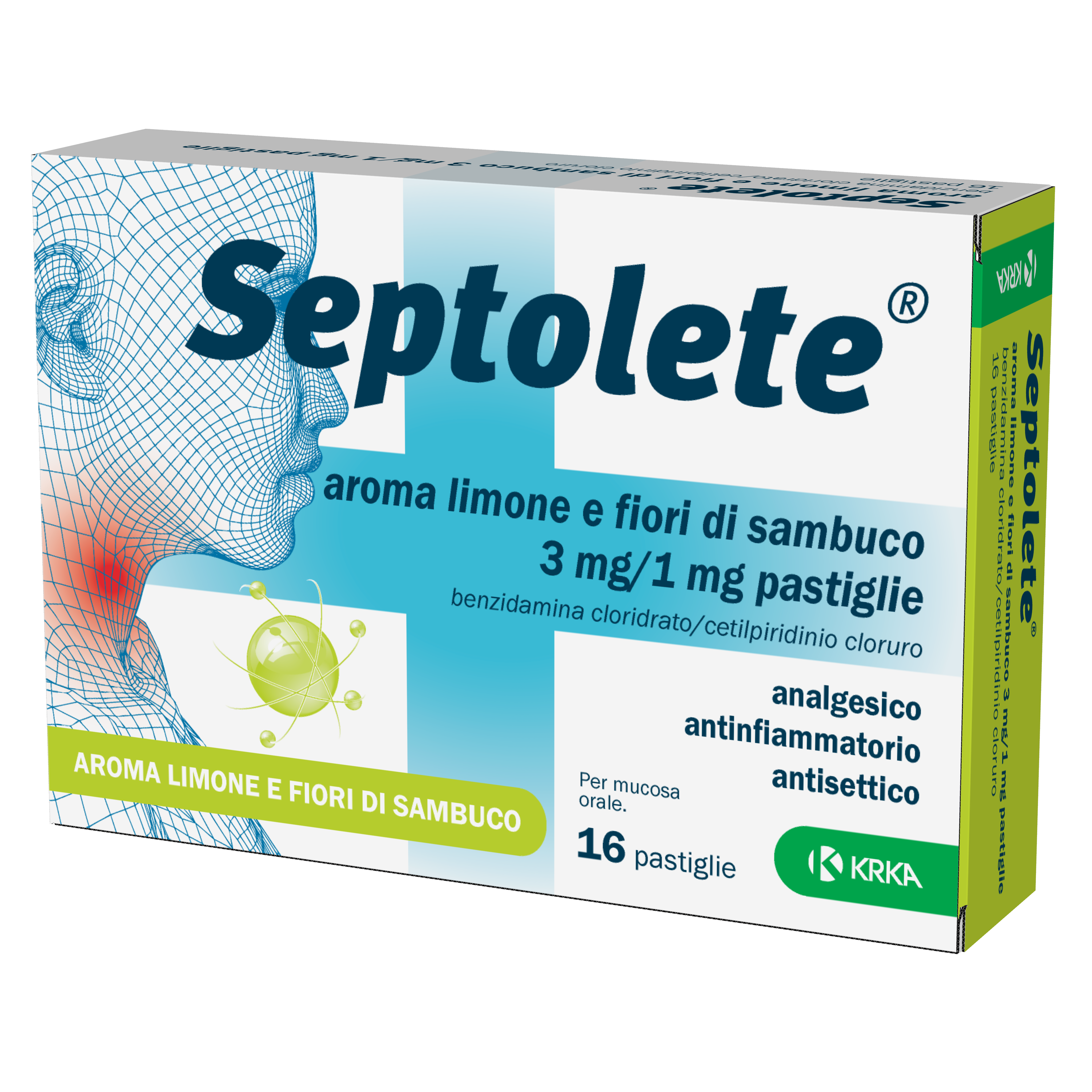SEPTOLETE*16PAST3+1MG LIM FIOR - Farmadott.it