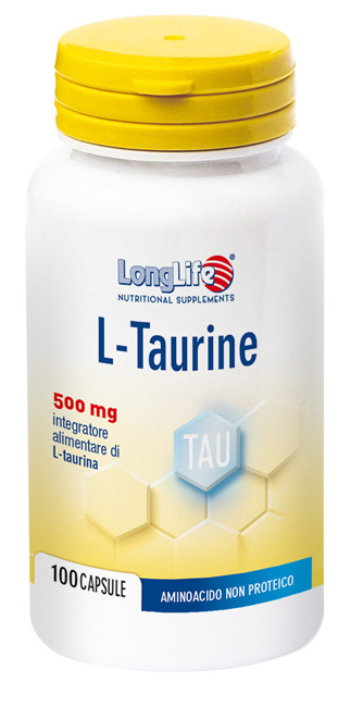 LONGLIFE L-TAURINE 500 MG 100 CAPSULE DI GELATINA DA 6,2 G - Farmadott.it