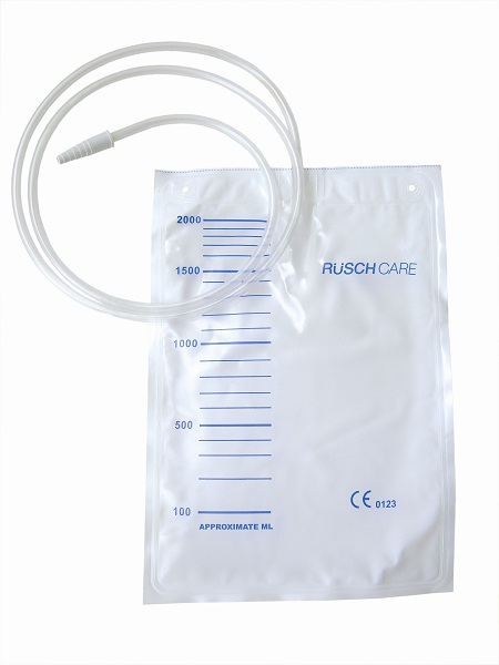 SACCA DI DRENAGGIO LETTO PER INCONTINENZA 2000ML IN PVC CON TUBO DI RACCORDO 90CM DIAMETRO 5X7MM MONOUSO 30 PEZZI - Farmadott.it