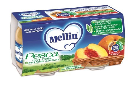 MELLIN OMOGENEIZZATO PESCA MELA 100 G 2 PEZZI - Farmadott.it