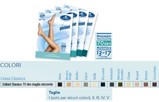 SAUBER COLLANT 70 DENARI MAGLIA MICRORETE NEUTRO BEIGE 2 LINEA CLASSICA - Farmadott.it