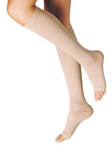 GAMBALETTO TERAPEUTICO DUALSAN A COMPRESSIONE DECRESCENTE KKL2 PUNTA APERTA BEIGE UNISEX 4 1 PAIO - Farmadott.it