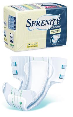 PANNOLONE PER INCONTINENZA SERENITY CLASSIC EXTRA TAGLIA MEDIUM 30 PEZZI - Farmadott.it