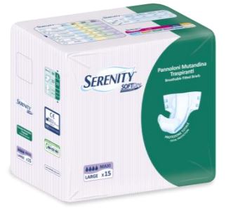 PANNOLONE PER INCONTINENZA A MUTANDINA SERENITY SOFTDRY MAXI LARGE 15 PEZZI - Farmadott.it
