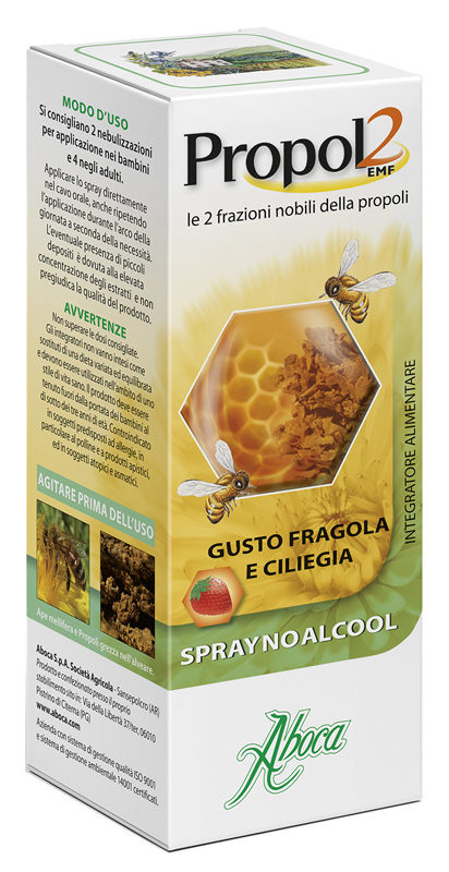 PROPOL2 EMF SPRAY NO ALCOOL FRAGOLA E CILIEGIA 30 ML - Farmadott.it