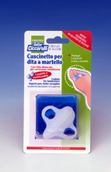 CUSCINETTO PER DITA A MARTELLO REALIZZATO IN GEL DI SILICONEBIANCO SEMITRASPARENTE SAGOMATA PER PROTEGGERE E DISTENDERE LE DITA CONTRATTE IGIENEPIEDE 2 PEZZI - Farmadott.it