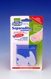 SEPARADITA ANATOMICO PER PIEDE REALIZZATO IN GEL DI SILICONE BIANCO SEMITRASPARENTE SAGOMATO IGIENEPIEDE 2 PEZZI - Farmadott.it