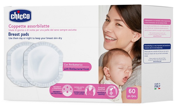 CHICCO COPPETTA ASSORBILATTE ANTIBATTERICA 60 PEZZI - Farmadott.it