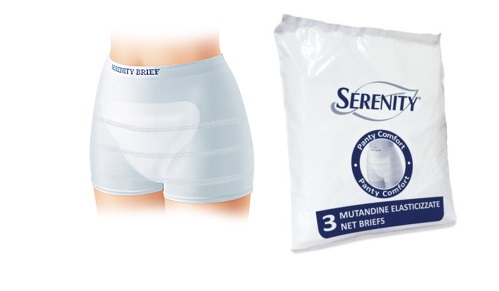 MUTANDINA A RETE PER INCONTINENZA SERENITY PANTY COMFORT S 3 PEZZI - Farmadott.it