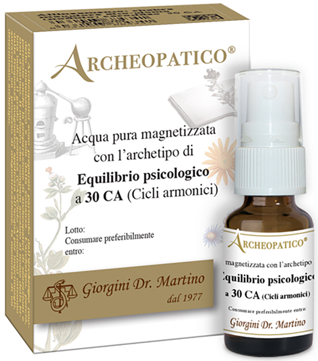 ARCHEOPATICO ACQUA PURA MAGNETIZZATA CON ARCHETIPO EQUILIBRIO PSICOLOGICO A 30 CICLI ARMONICI 10 ML - Farmadott.it