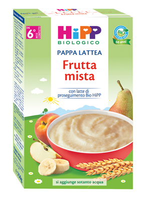 HIPP BIO PAPPA LATTEA FRUTTA MISTA 250 G - Farmadott.it