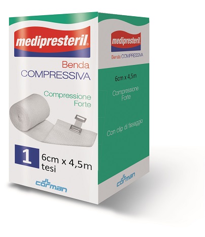 BENDA MEDIPRESTERIL COMPRESSIONE FORTE M4,5X6CM TESI - Farmadott.it