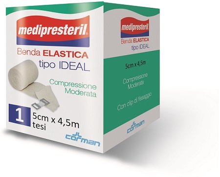 BENDA ELASTICA MEDIPRESTERIL IDEAL COMPRESSIONE MODERATA M4,5X5CM TESI - Farmadott.it