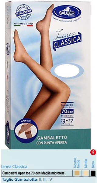 SAUBER GAMBALETTO OPEN TOE MAGLIA MICRORETE 70 DEN COLORE NEUTRO BEIGE TAGLIA 4 LINEA CLASSICA - Farmadott.it