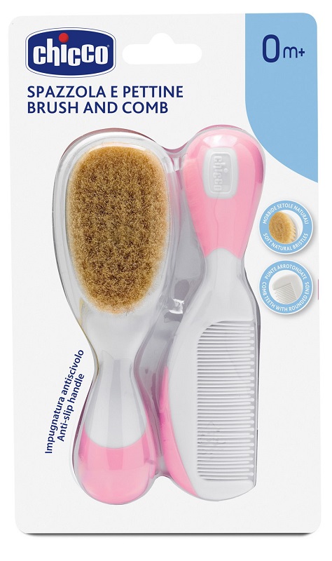 CHICCO SPAZZOLA + PETTINE ROSA - Farmadott.it