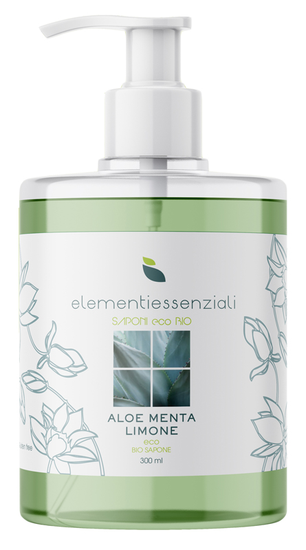 ELEMENTIESSENZIALI SAPONE ECO BIO ALOE MENTA LIMONE 300ML - Farmadott.it