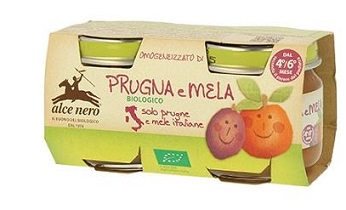 OMOGENEIZZATO PRUGNA E MELA BABY FOOD BIO 2 X 80 G - Farmadott.it