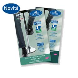 CALZA UOMO MELANGE 140 DENARI TAGLIA MEDIAJEANS CHIARO - Farmadott.it