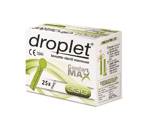 LANCETTE PUNGIDITO DROPLET COMFORT MAX GAUGE 33 25 PEZZI - Farmadott.it
