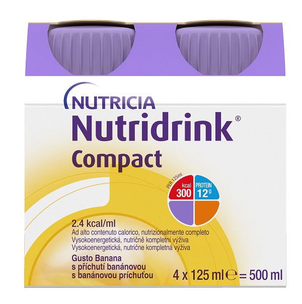 NUTRICIA NUTRIDRINK COMPACT GUSTO BANANA 4 BOTTIGLIE DA 125 ML - Farmadott.it