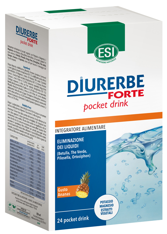 ESI DIURERBE FORTE POCKET DRINK ANANAS 24 X 20 ML - Farmadott.it