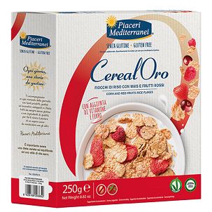 PIACERI MEDITERRANEI CEREALORO FIOCCHI DI RISO CON MAIS E FRUTTI ROSSI 250 G - Farmadott.it