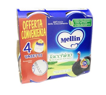 MELLIN OMOGENEIZZATO TACCHINO 4X80 G - Farmadott.it