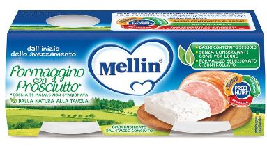 MELLIN BABY FORMAGGINO CON PROSCIUTTO 2 X 80 G - Farmadott.it