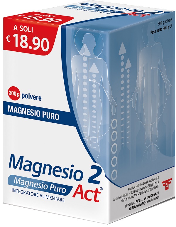 MAGNESIO 2 MAGNESIO PURO ACT POLVERE 300 G - Farmadott.it