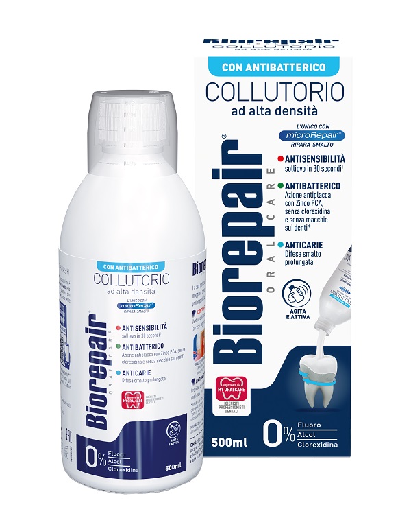 BIOREPAIR ORAL CARE COLLUTORIO ALTA INTENSITA' 3IN1 ANTISENSIBILITA', ANTIBATTERICO, ANTICARIE 500 ML - Farmadott.it