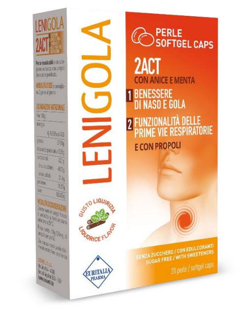 LENIGOLA 20 PERLE SOFTGEL CAPS LIQUIRIZIA - Farmadott.it