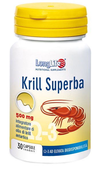 LONGLIFE KRILL SUPERBA 30 CAPSULE INODORI DA 600 MG - Farmadott.it