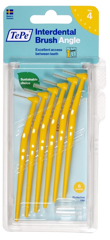 TEPE ANGLE SCOVOLINO GIALLO 0,7MM 6 PEZZI - Farmadott.it