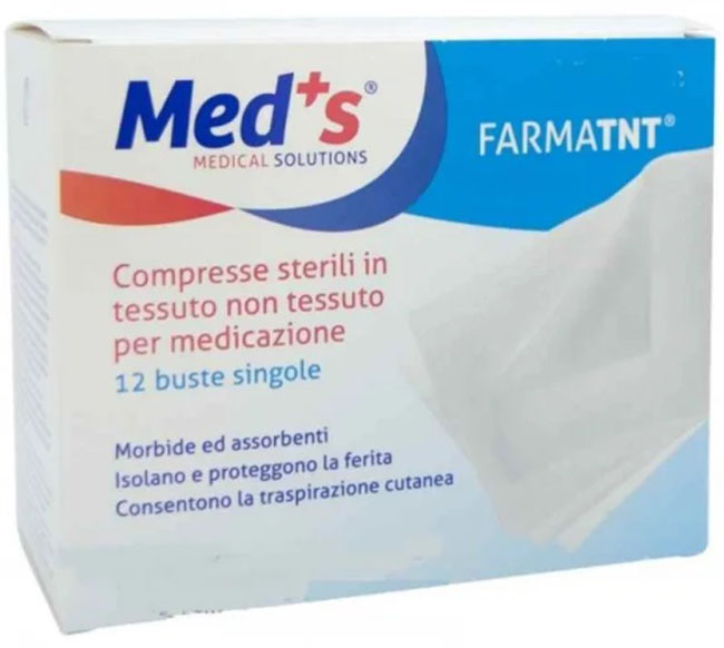 GARZA COMPRESSA MEDS TESSUTO NON TESSUTO PEEL OPEN 10X10CM 12 PEZZI - Farmadott.it