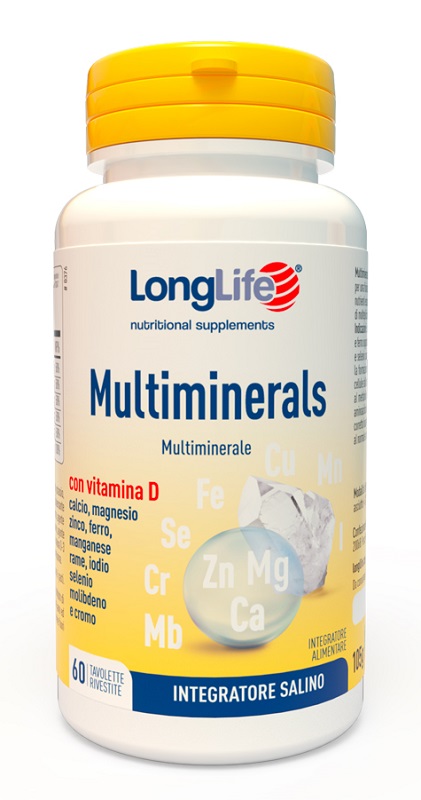 LONGLIFE MULTIMINERALS 60 TAVOLETTE RIVESTITE - Farmadott.it
