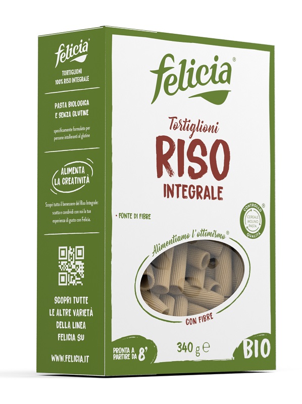 FELICIA BIO RISO INTEGRALE TORTIGLIONI 340 G - Farmadott.it