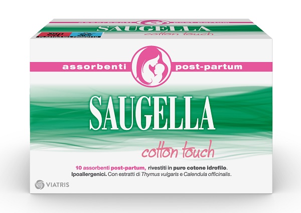 SAUGELLA COTTON TOUCH ASSORBENTI POSTPARTUM 10 PEZZI - Farmadott.it