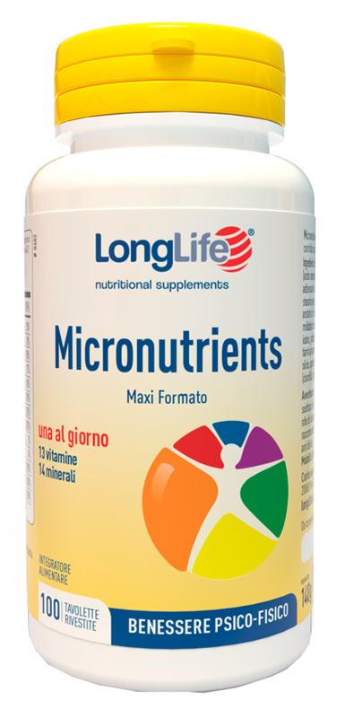 LONGLIFE MICRONUTRIENTS 100 TAVOLETTE RIVESTITE - Farmadott.it