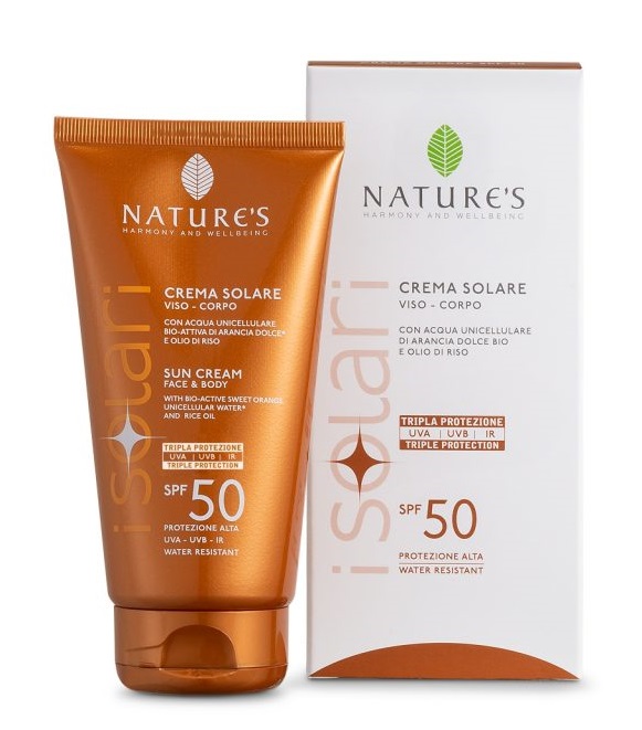 NATURE'S I SOLARI CREMA SOLARE VISO E CORPO SPF 50 IR SUN 150 ML - Farmadott.it