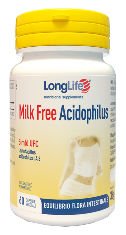LONGLIFE MILK FREE ACIDOPHILUS 60 CAPSULE VEGETALI - Farmadott.it