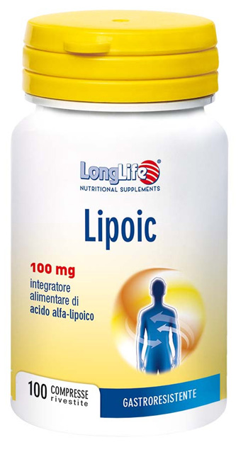 LONGLIFE LIPOIC 100 MG 100 CAPSULE RIVESTITE DA 400 MG - Farmadott.it