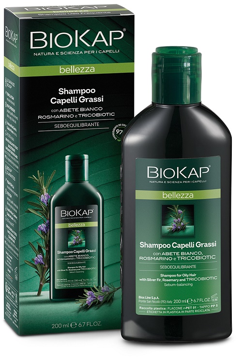 BIOKAP BELLEZZA SHAMPOO CAPELLI GRASSI CON TRICOBIOTIC 200 ML - Farmadott.it