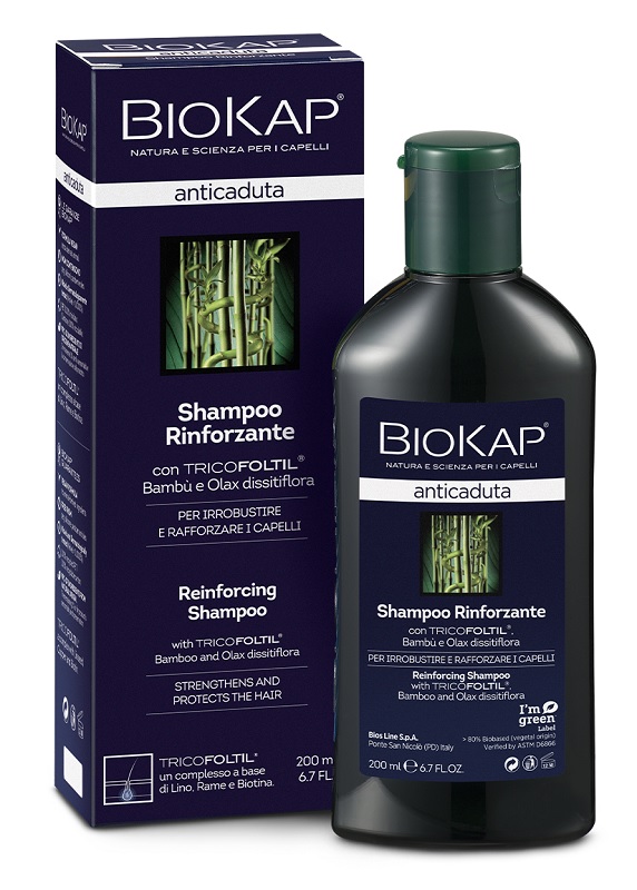BIOKAP SHAMPOO RINFORZANTE ANTICADUTA CON TRICOBIOTIC NUOVA FORMULA 200 ML - Farmadott.it