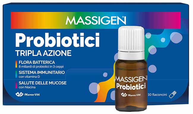 MASSIGEN PROBIOTICI 10 FLACONCINI X 8 ML PREZZO PIENO - Farmadott.it