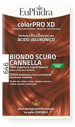 EUPHIDRA COLORPRO GEL COLORANTE CAPELLI XD 646 CANNELLA 50 ML IN FLACONE + ATTIVANTE + BALSAMO + GUANTI - Farmadott.it