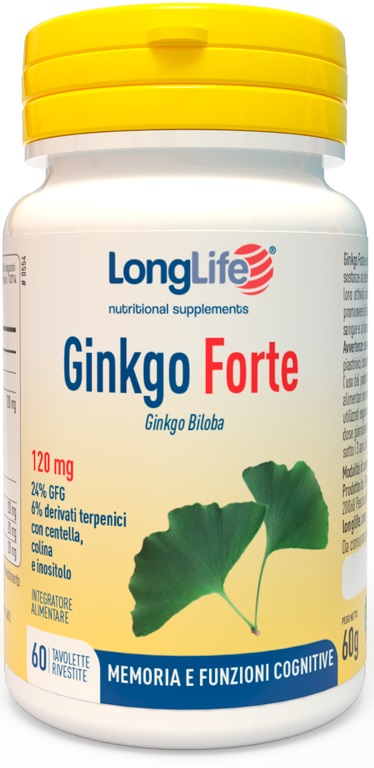 LONGLIFE GINKGO FORTE 60 TAVOLETTE RIVESTITE - Farmadott.it