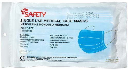 MASCHERINA CHIRURGICA 10 PEZZI - Farmadott.it