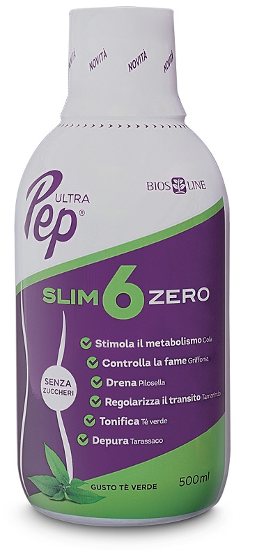 ULTRA PEP SLIM 6 ZERO TE' VERDE 500 ML BIOSLINE - Farmadott.it